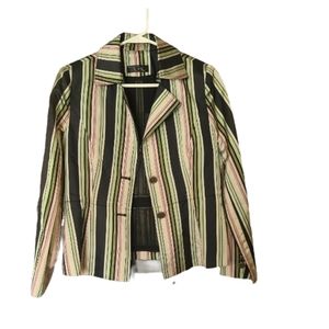 Y2k blazer stripes pink and green Size large